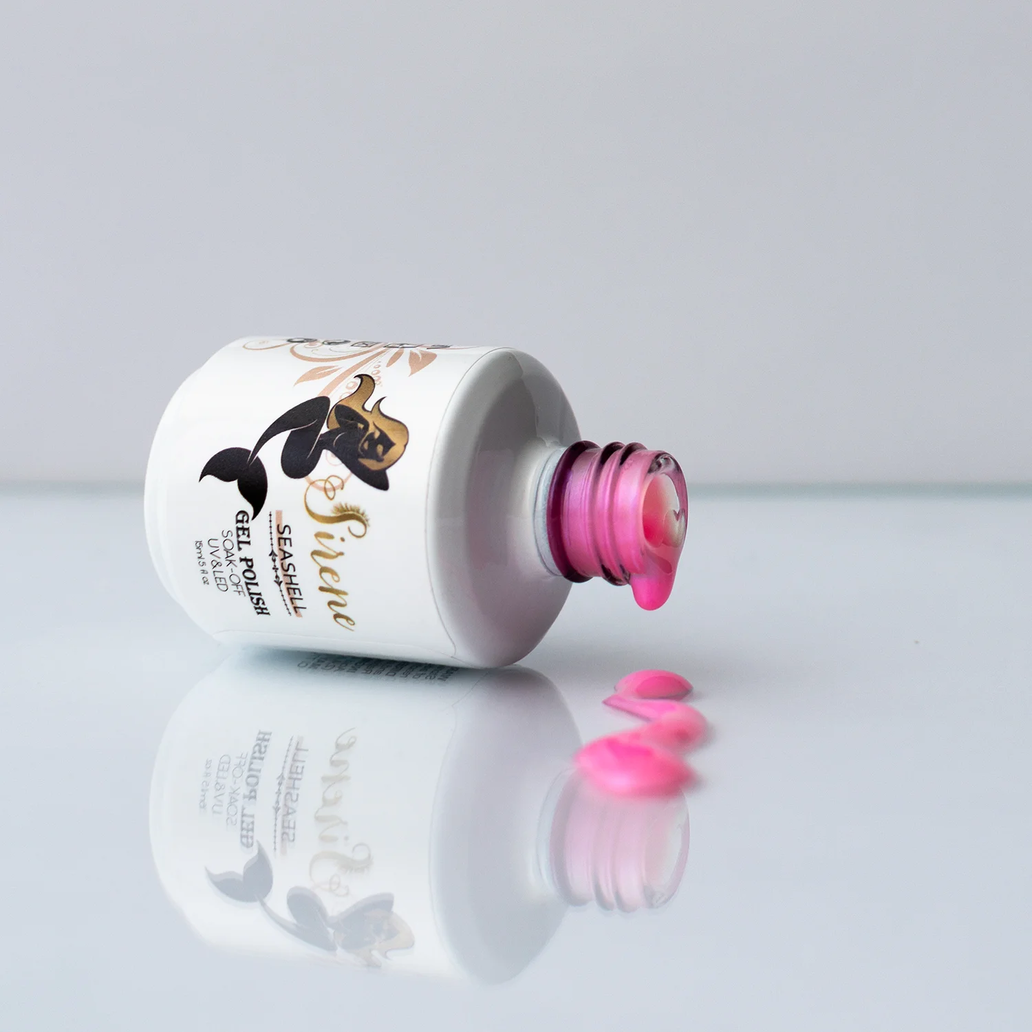 Sirene Seashell Metallic Pastel Pink Gel Polish 9510