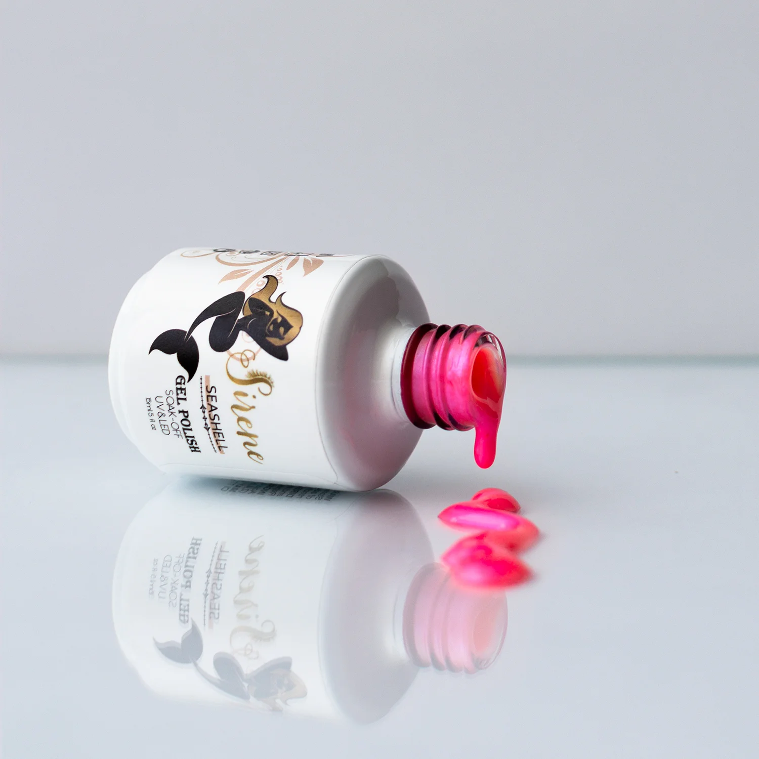 Sirene Seashell Metallic Hot Pink Gel Polish 9517