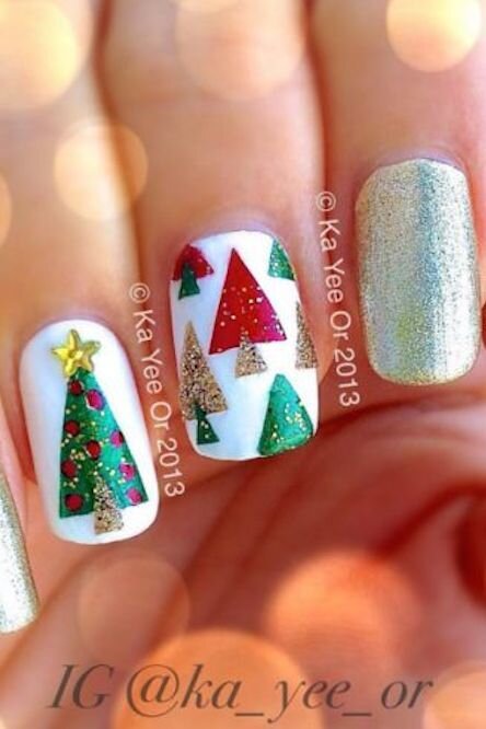 Holiday Gel Nail Ideas