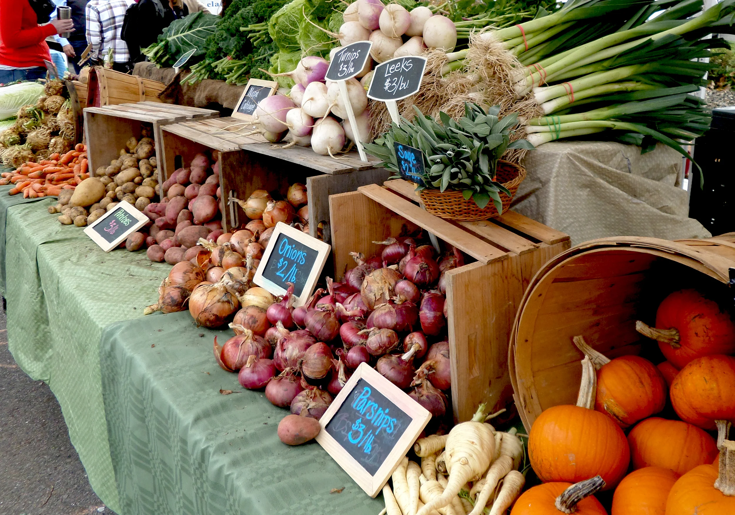  Local merchants display their wares for purchase, and offered recipes as inspiration. 