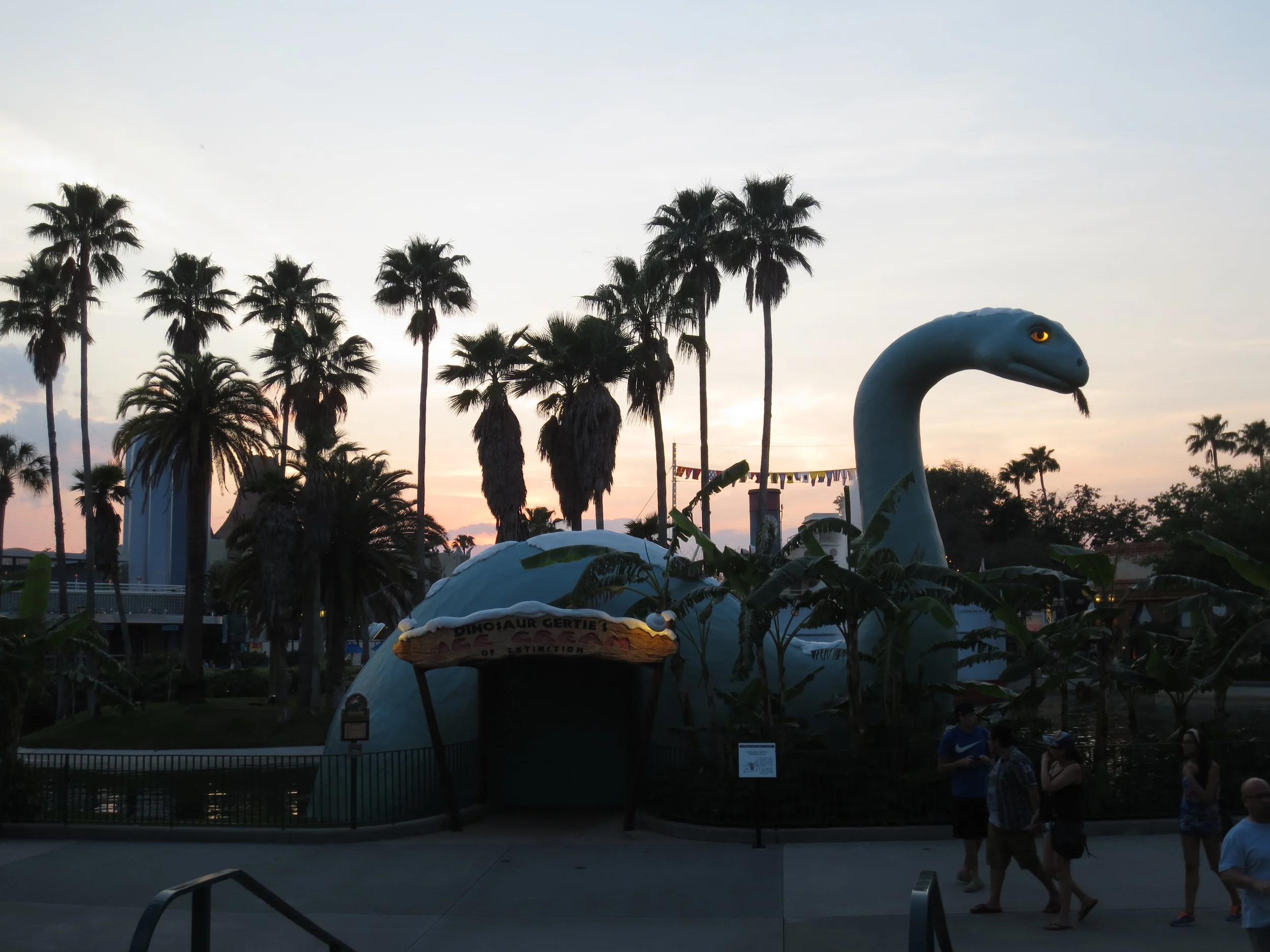 Dinosaur at Sunset