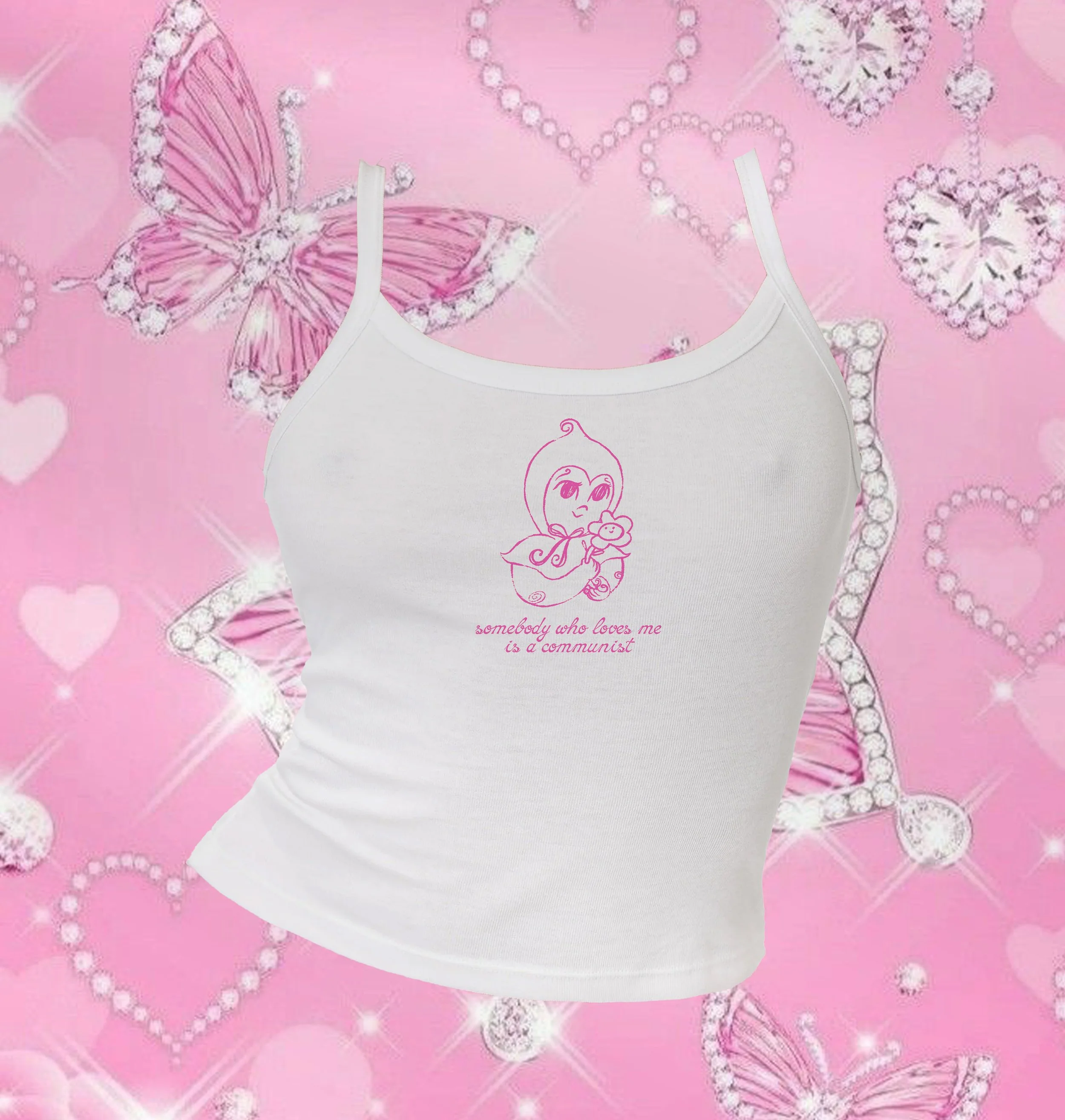 Somebody Loves Me Adult Tank Top