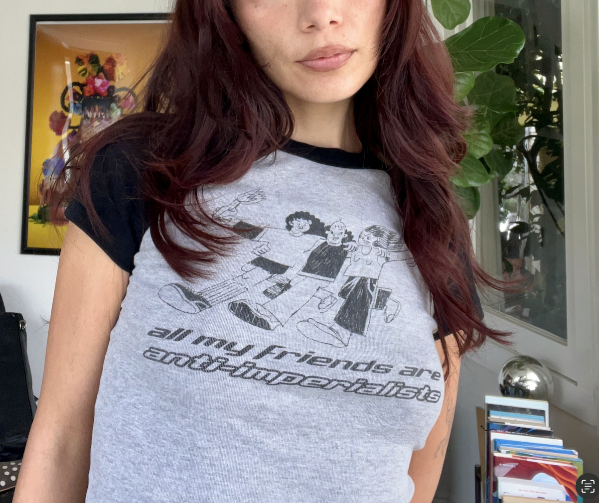 All My Friends Baby-Tee (Heather Grey/Black)