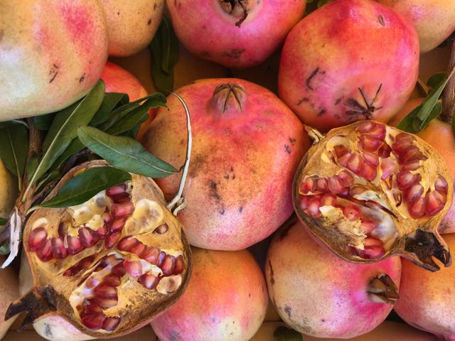 Pomegranates from Puglia Photo ©Evie Saffron Strands