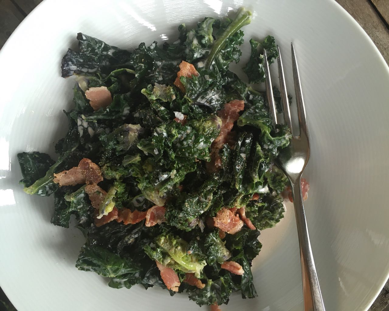 Photo ©Evie Saffron Strands If you need a little inspiration for what to cook in March, here’s a suggestion: Greens, bacon, cream & mustard (Serves 4) Ingredients: 500g of greens - broccoli, kale, kalettes, sprout tops or cabbage, washed and cut into manageable pieces 200g bacon (smoked or unsmoked), cut into small pieces 100ml single or double cream 2 tablespoons of grain mustard Salt and pepper to season Method: Bring a pan of water to the boil and add salt. Add the greens and cook until just tender. Drain and plunge into iced water then drain. Put aside. Fry the bacon pieces until crisp. Add the cooked greens, tossing them in the bacon fat until nicely coated. On a low heat, add the cream and the mustard, and season with salt and pepper, mixing everything well. Serve with bread for mopping up the juices.