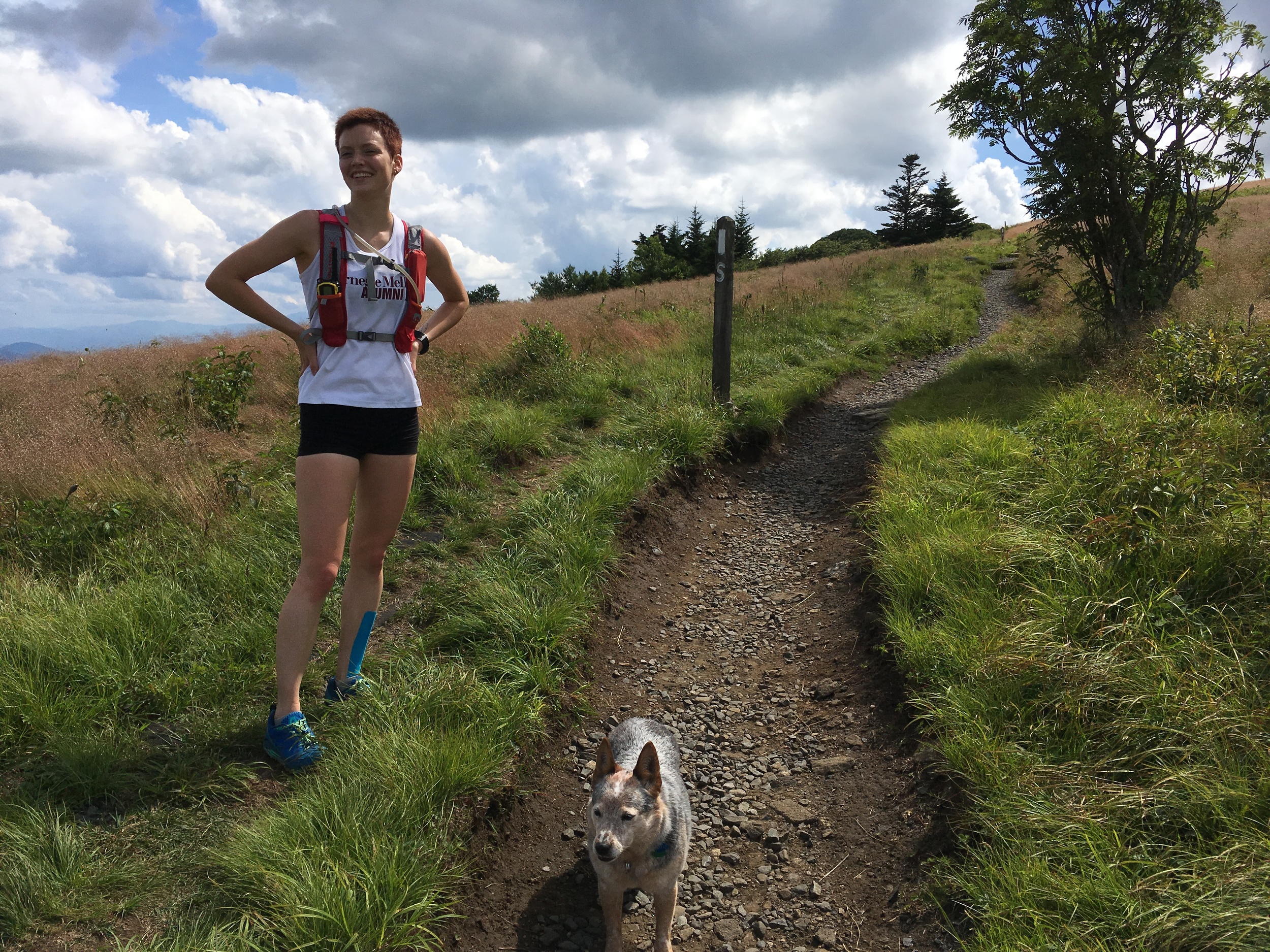Maya tolerated me on the hike, but was ecstatic to be reunited with Eva 