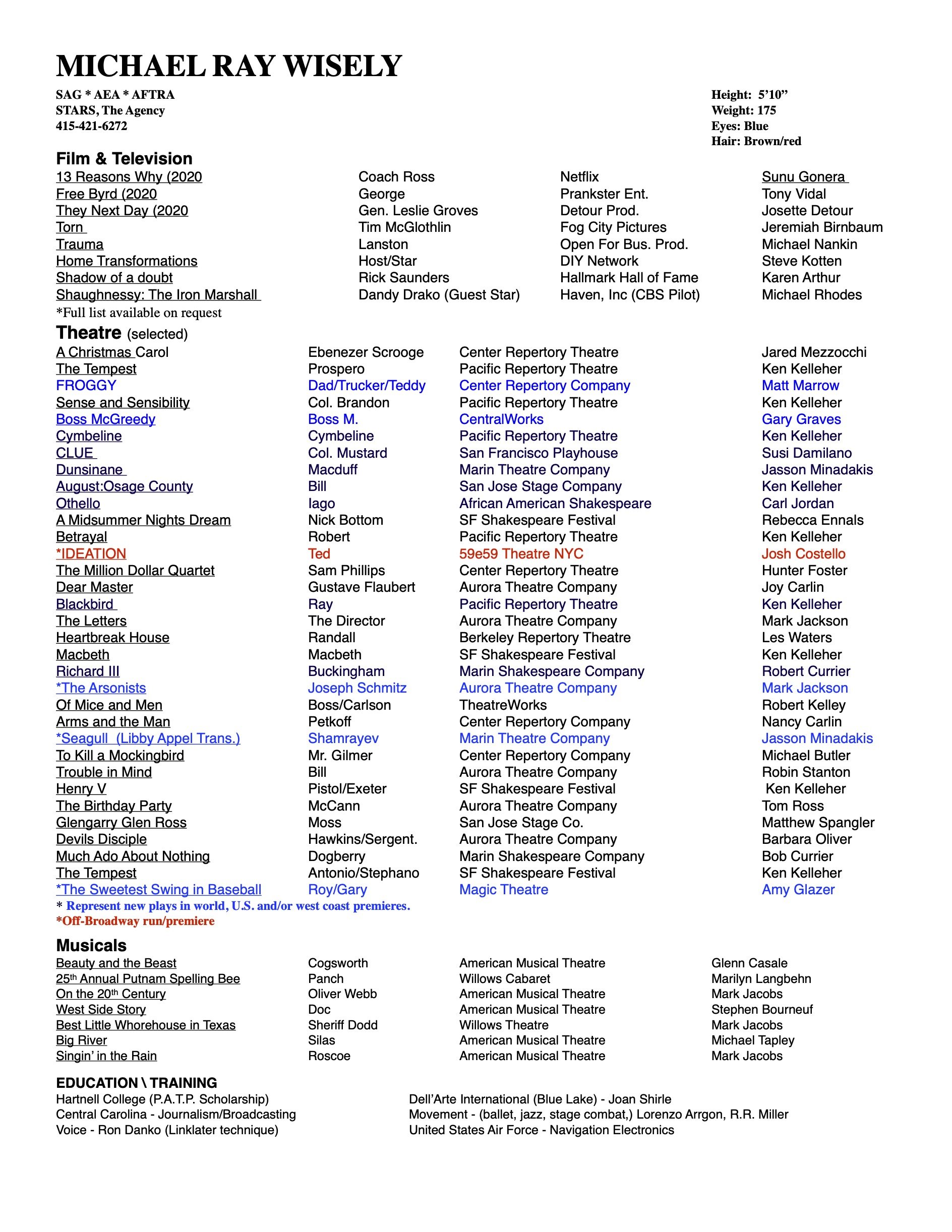 Michael Ray Wisely Resume