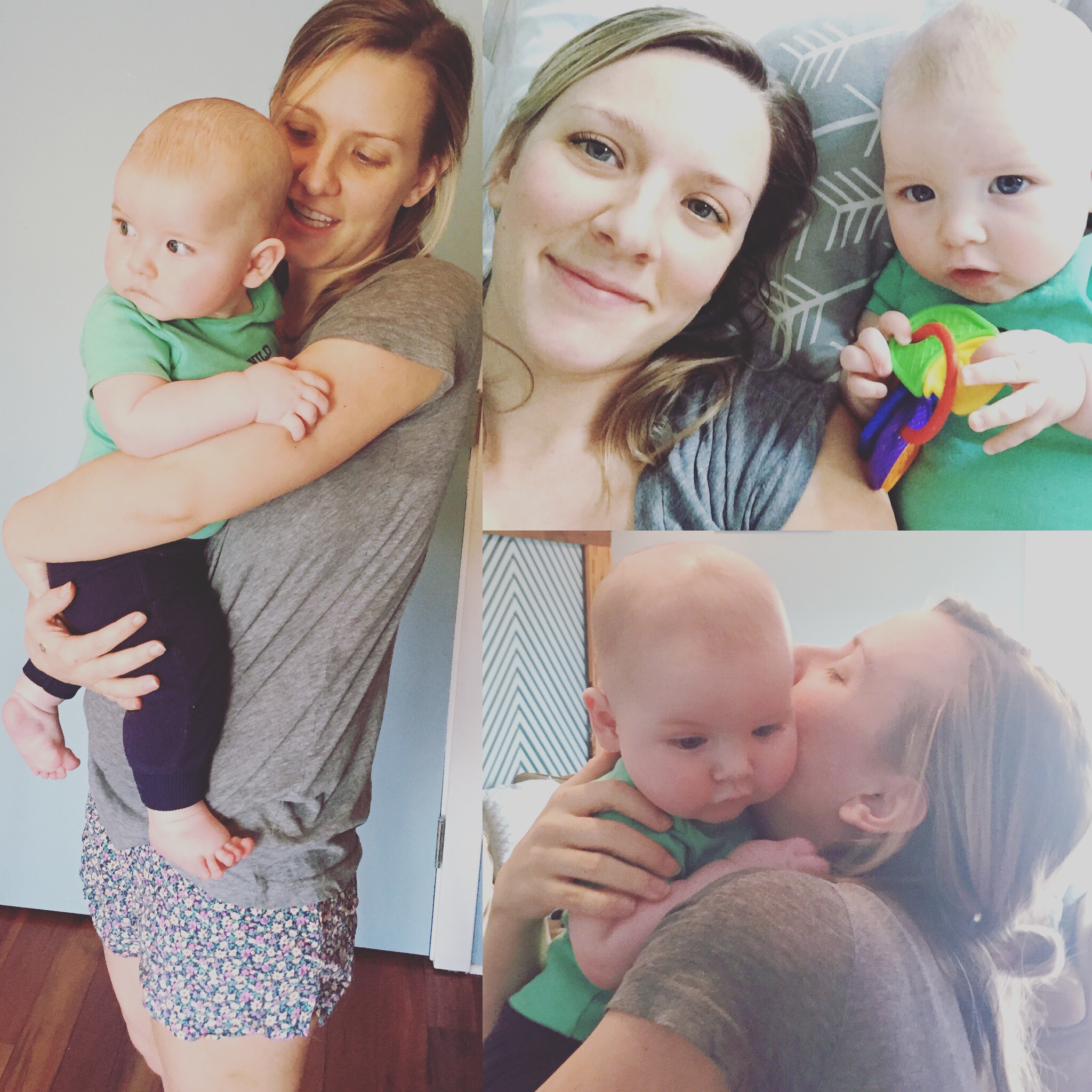 This is me loving on my son...and him wanting nothing to do with it. 