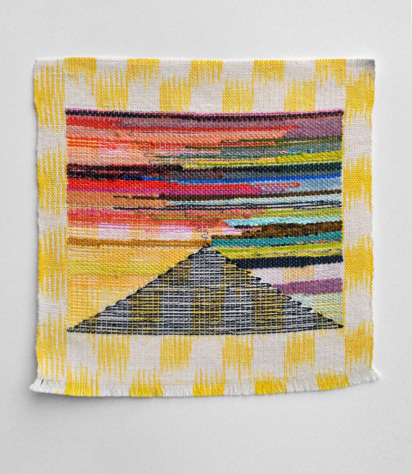 &lsquo;Alchemy&rsquo; is going up in my online shop on this Monday 3.14 at 11a EST 🪅 This piece, woven with hand dyed cotton, linen, wool, and mixed fiber, measures 11&rdquo; x 11.&rdquo; I woke up at my artist residency trying to reconcile with the