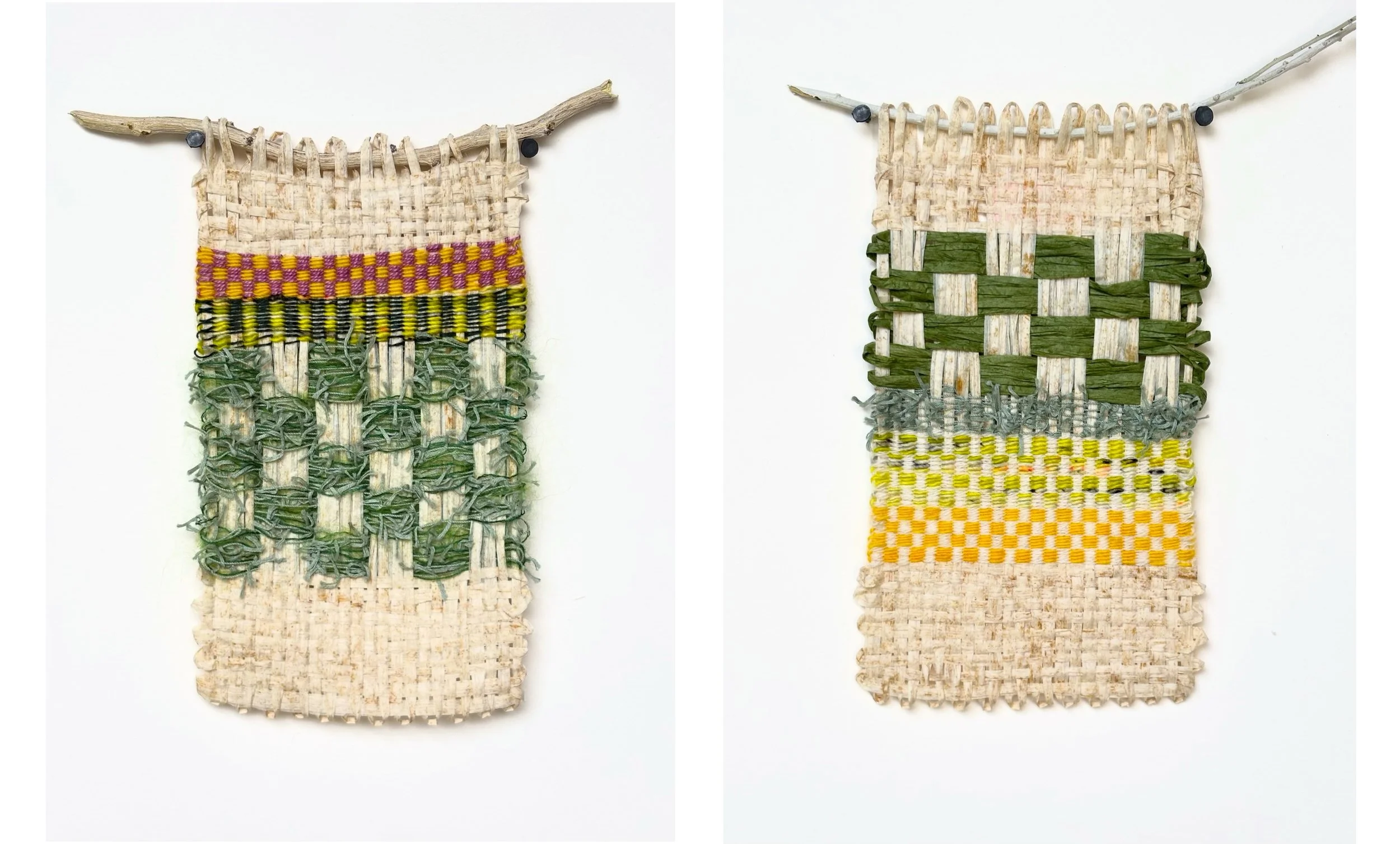  5” x 8” each  paper, wool, mohair, cotton, mixed fiber  2026 