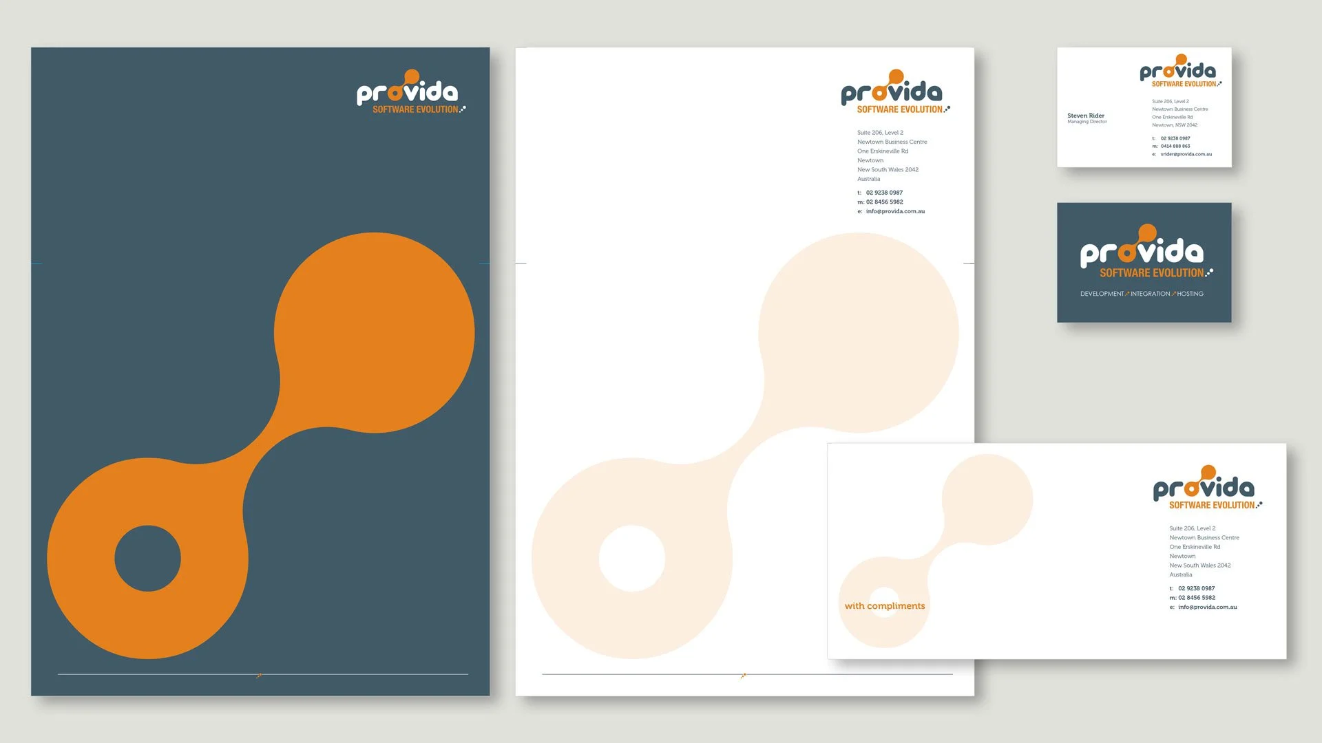 Provida corporate branded stationery.