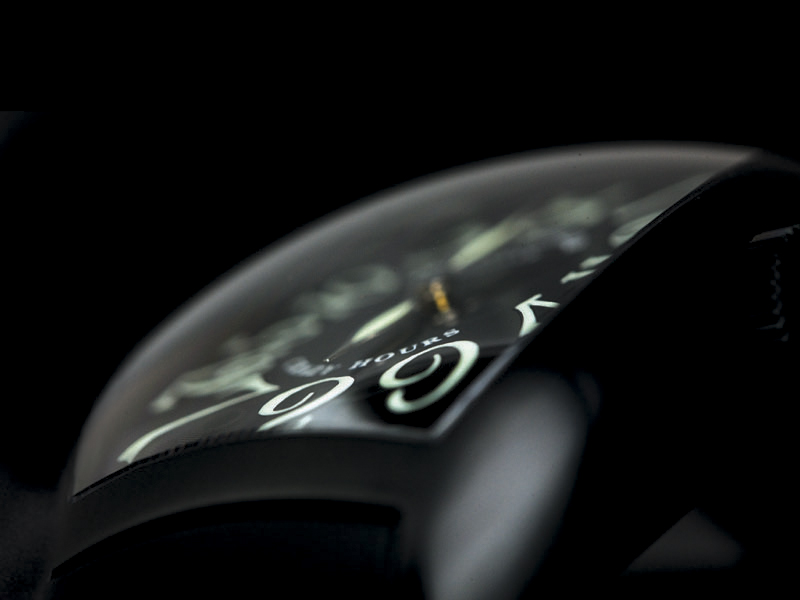 Franck Muller Long Island Bee Retrograde 1100DSRCD K18WG Solid Genuine Diamonds Men's Watch Automatic Black