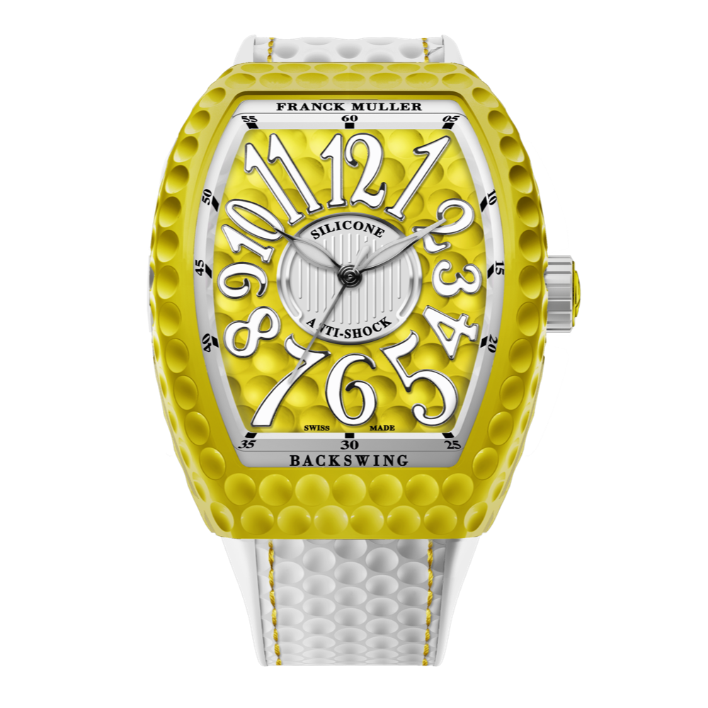 Franck muller diamond watch yellow strap sale