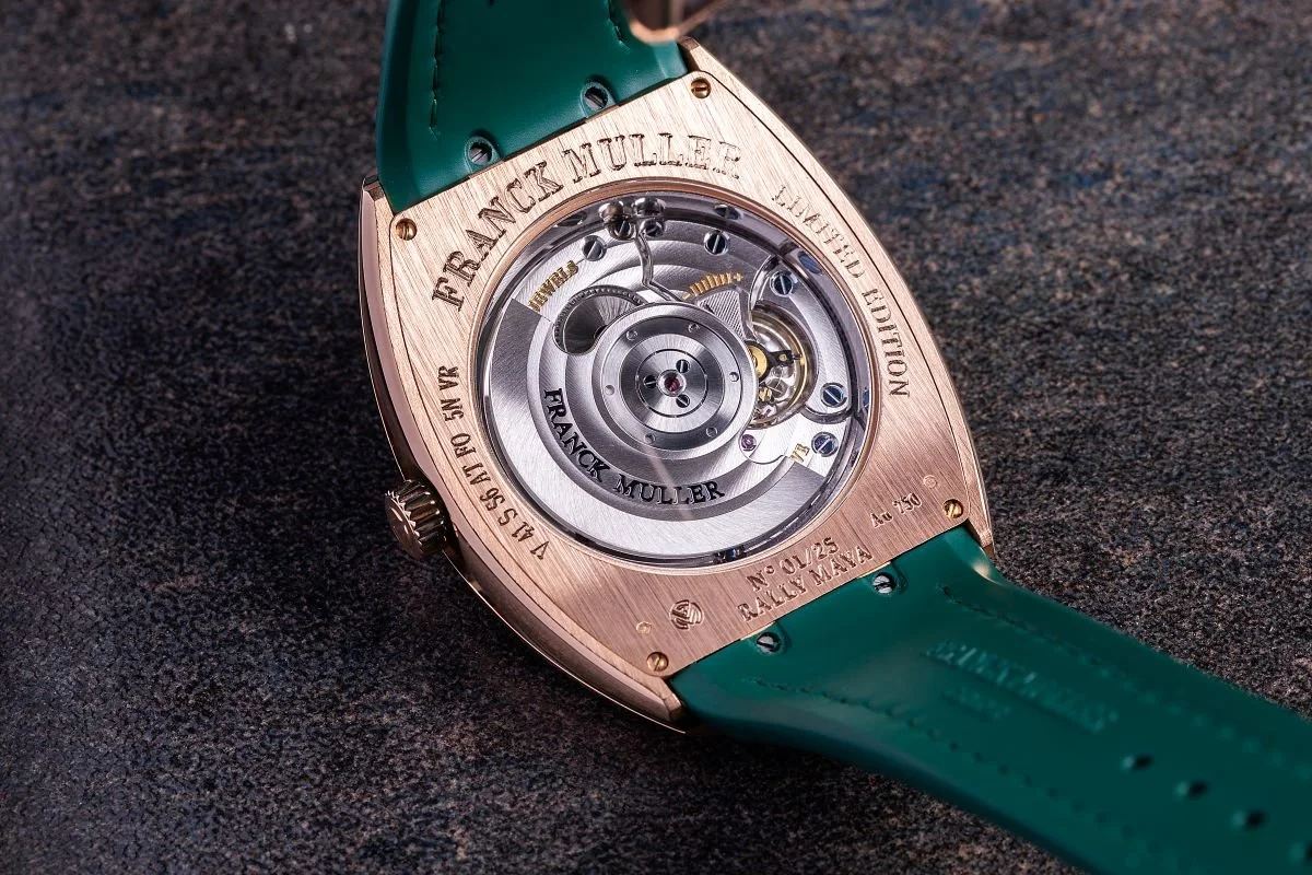 Franck Muller Vanguard Rally Maya Mexico rose-gold detail