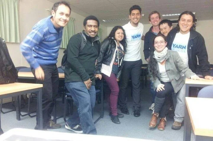 2013 YARN Group established at the Australian National University by Zachary Wone and Jose supported by International students on campus who are in the above photo.
