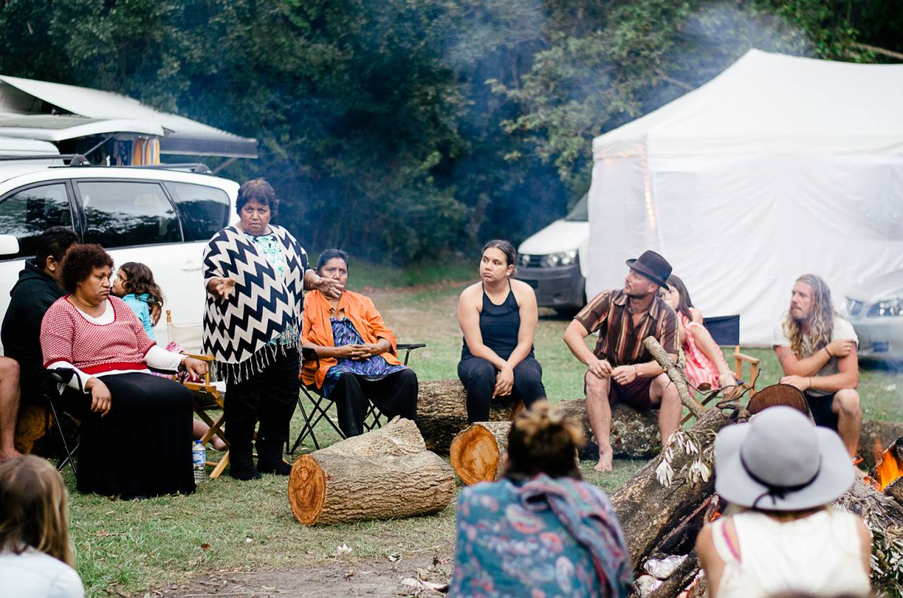 2015 YARN Gathering at Crescent Head with Vanlife by having Thunghutti Elder Aunty Esther Quinlan provided a Welcome to Country, Sharing of Damper provided by Aunity Gladys Atkinson. The Elders also shared their stories and some dreamtime Stories too. http://www.vanlife.com.au/