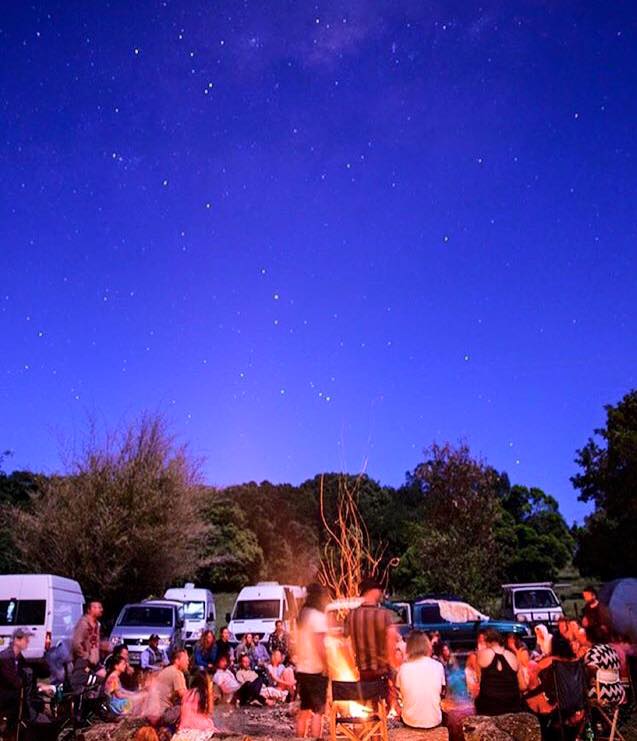 2015 YARN Gathering at Crescent Head. Photo of the gathering. Thanks Johnny from Vanlife for the photo.