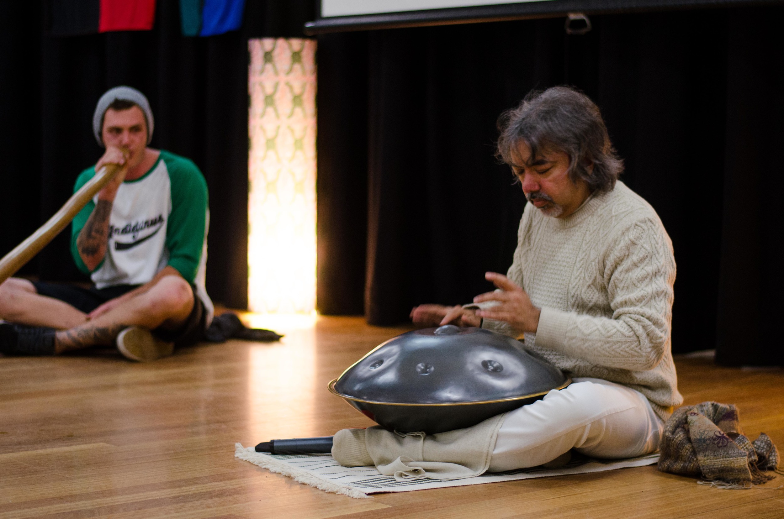 June 3rd Mabo Day at Redfern Community Centre: Performance by Jamie on Didgeridoo & Prabhu Osoniqson the Hang