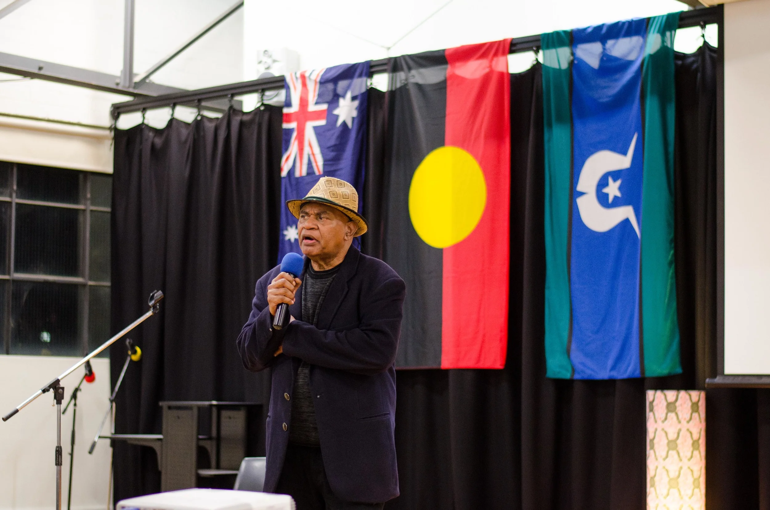 June 3rd Mabo Day at Redfern Community Centre: YARN Cultural Advisor Uncle Graham Mooney sharing his story about Native Title Trusts