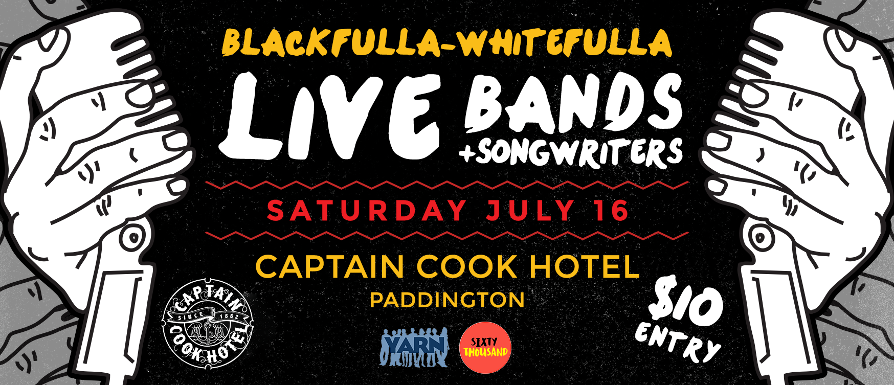 July 2016 Saturday Night Sixty Thousand Hosts Blackfulla-Whitefulla Aboriginal Bands at the Captain Cook Hotel Celebrating NAIDOC Week. Musicians included Buddy Roberts, the Green Hand Band, the Black Turtles, Didgimatix, Krista Pav & the Social Fabric, Brian Edwards DJ iSight from Wiradjuri Platnum Mixers with Hip Hop by Col Quinlan, and Henry Edwards.