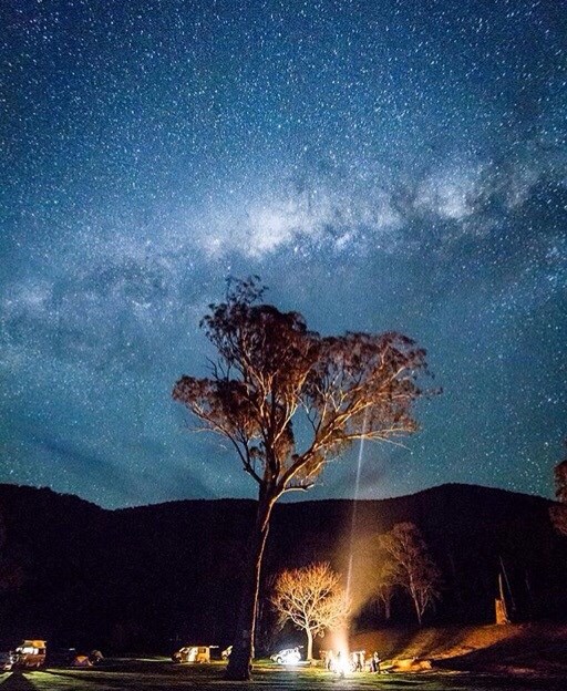 2016 SEPTEMBER - YARN Australia & Vanlife Gathering in Bellbrook Deadly view of the Milky Way from George's Creek on Thunghutti Country. Photo by Hayden Seyes