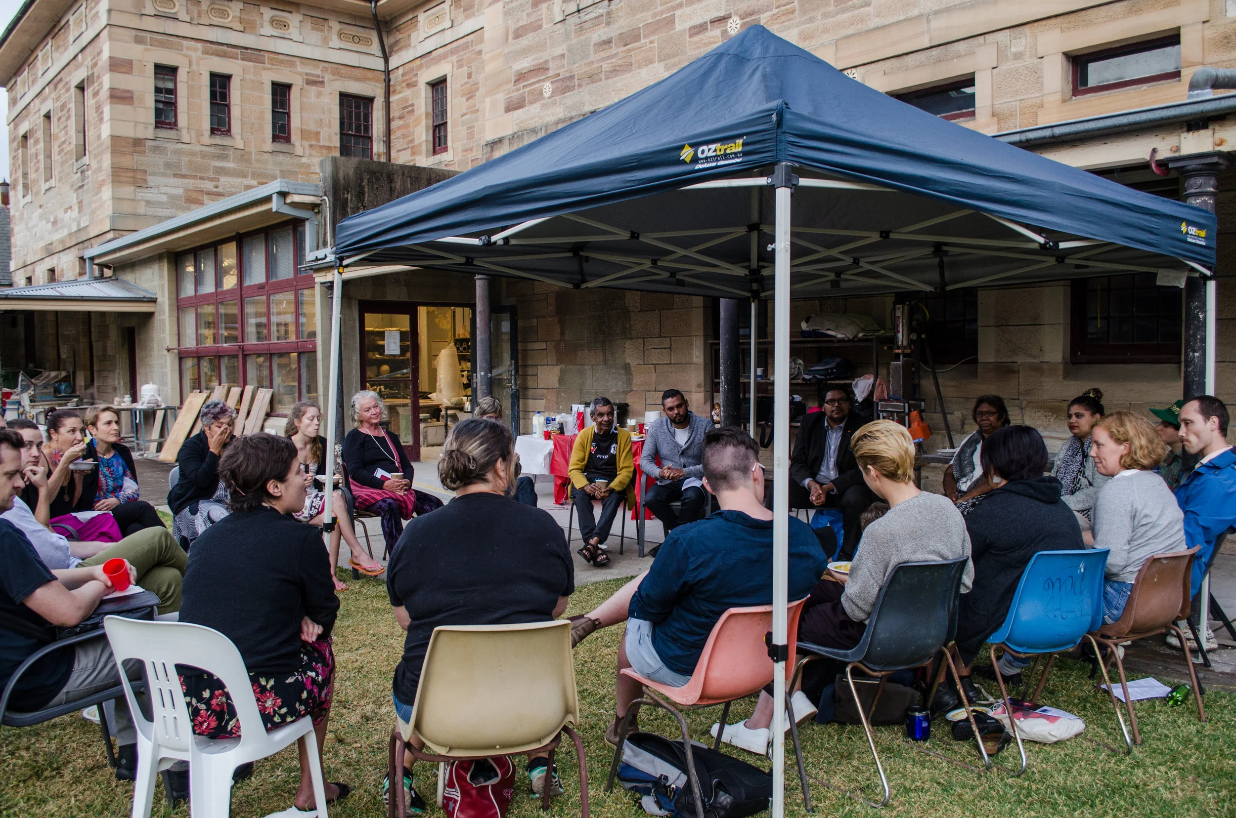 2016 November 23rd Sydney College of the Arts at Sydney University - Students, and Staff who attended the event. Guest Speakers Aboriginal Artists Aunty Linda Jackson, and Dennis Golding