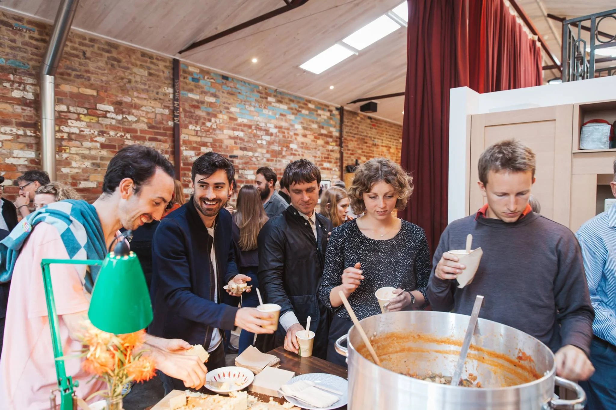 Guest Enjoying the Soup and Damper at the YARN Narrm Melbourne Event