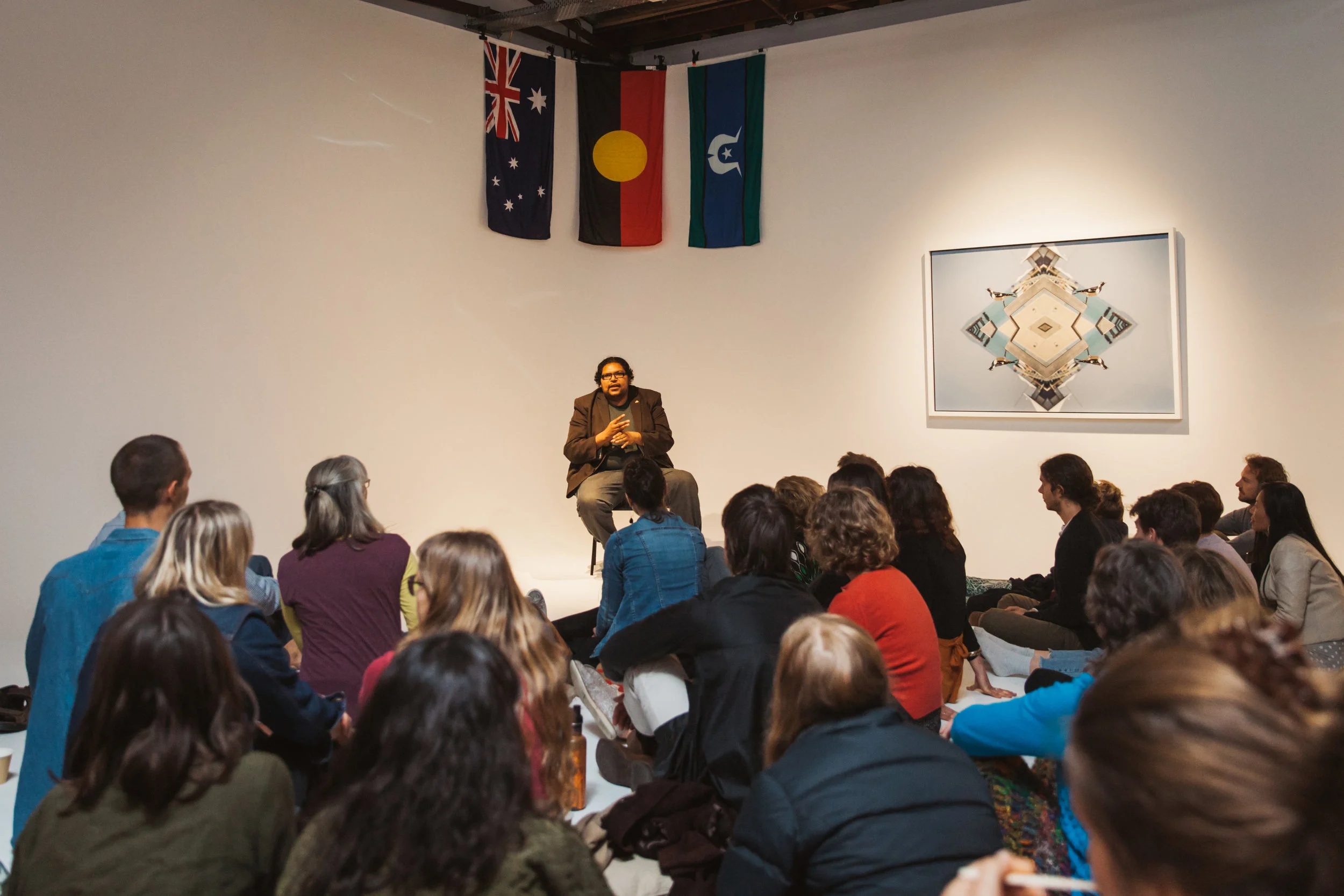 Warren Roberts YARN Australia Founder Sharing final message of the YARN Narrm Melbourne Event