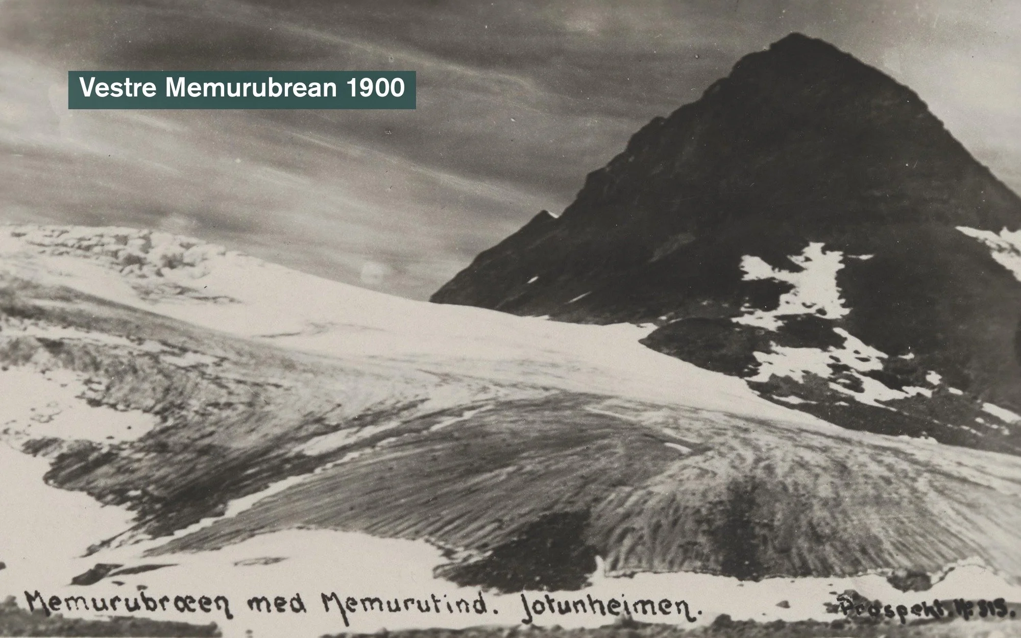 Vestre Memurubrean i 1900 og 2024 🏔️

Laurdag 21. mars er det verdsdagen for isbrear (FN). I den anledning ynskjer vi kvar dag framover mot 21. mars &aring; dele bilete av brear i Jotunheimen f&oslash;r og no 📸

Fyrst ut er Vestre Memurubrean. Bile