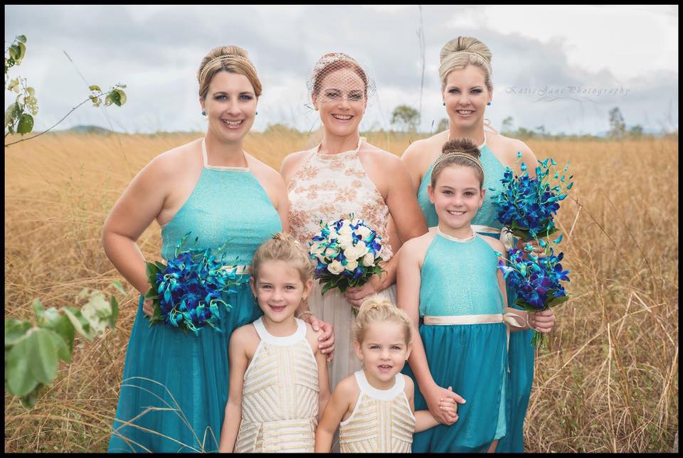 Marissa and her bridal party looking amazing on her special day! Photo courtesy Katie Jane Photography
