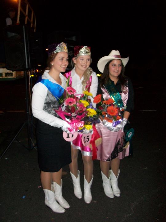 2011 winners - trio in Milva Carucci Designs Queen - Eliza Michael Princess - Keir Tilse Miss Personality - Rachel Arancio