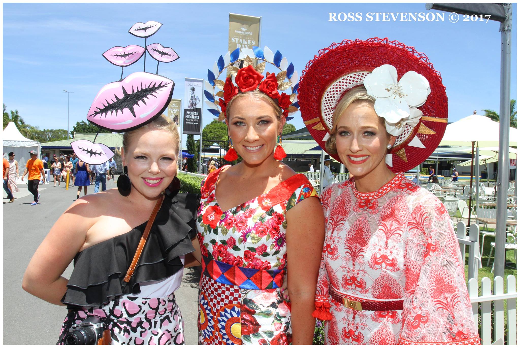 The ladies! Nothing better then a fashion fun day at the track with gorgeous friends! Gorgeous Carly (right) made the Top 10 in her gorgeous outfit and own millinery piece! image - Ross Stevenson