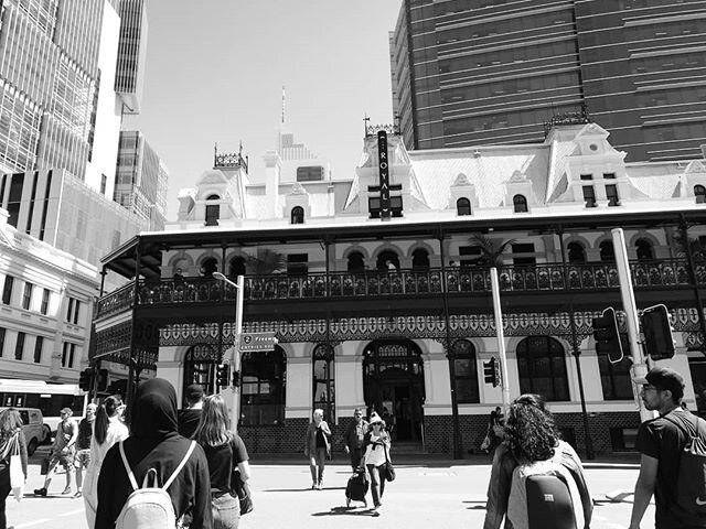 Loving the new #renovations of The Royal Hotel in Perth.. #renovation #perth #blackandwhitephoto #hotel #pub #heritage #city