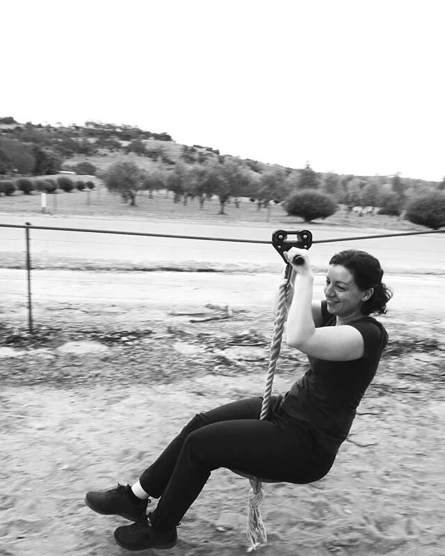 Flying Fox conquered!! #yorkoliveoilco #yorkicecream #flyingfox #playground #youngatheart #fun #blackandwhite #monochrome