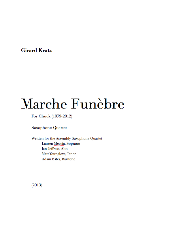 Marche Funebre (Pale Horse, Mvt. 2)