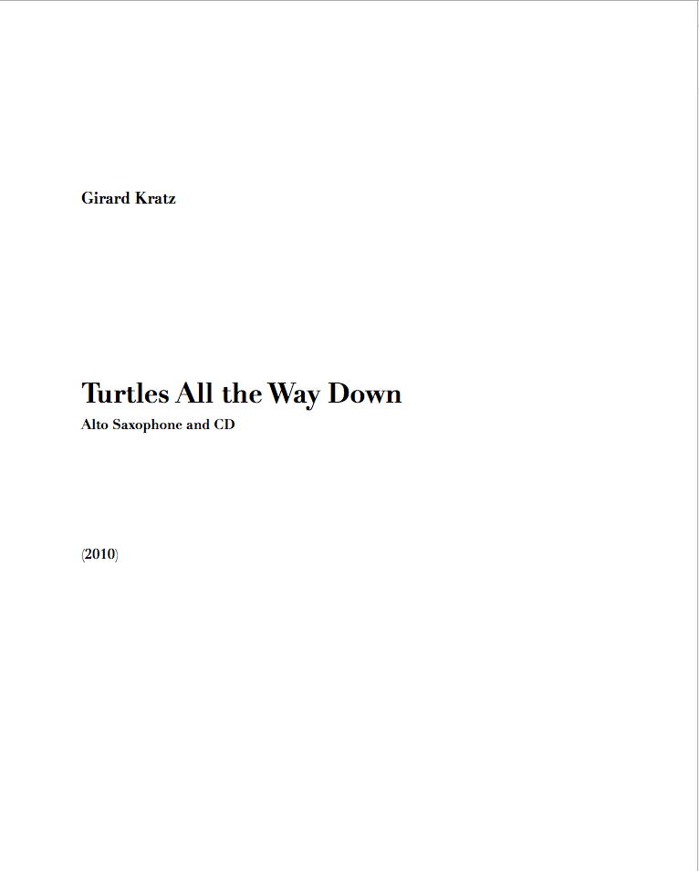 Turtles All the Way Down - Score and audio files