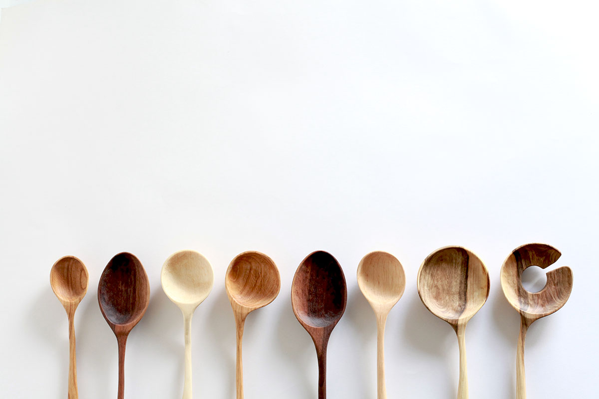 Hand carved wooden spoons