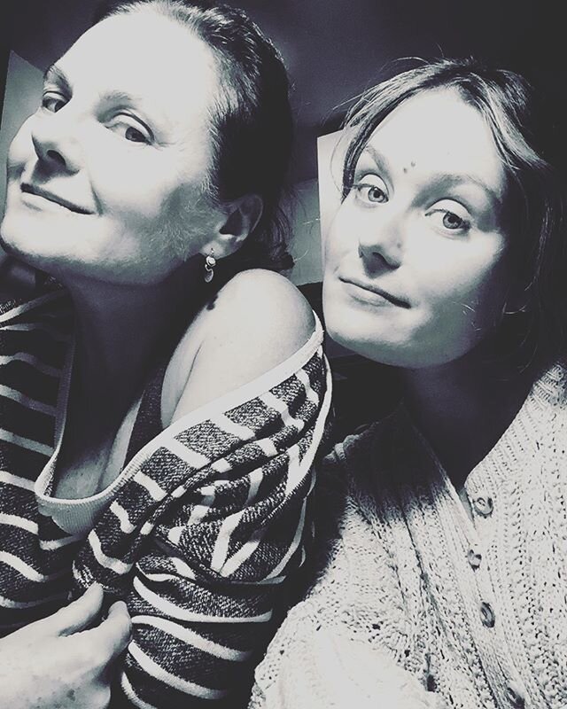 This is my mom and I goofing around back when kiddo was waking every hour in the night. I definitely wouldn&rsquo;t have been smiling without her support! 🤪😓🥱 Just one of the many acts of love and kindness from this epic woman I&rsquo;m so proud t