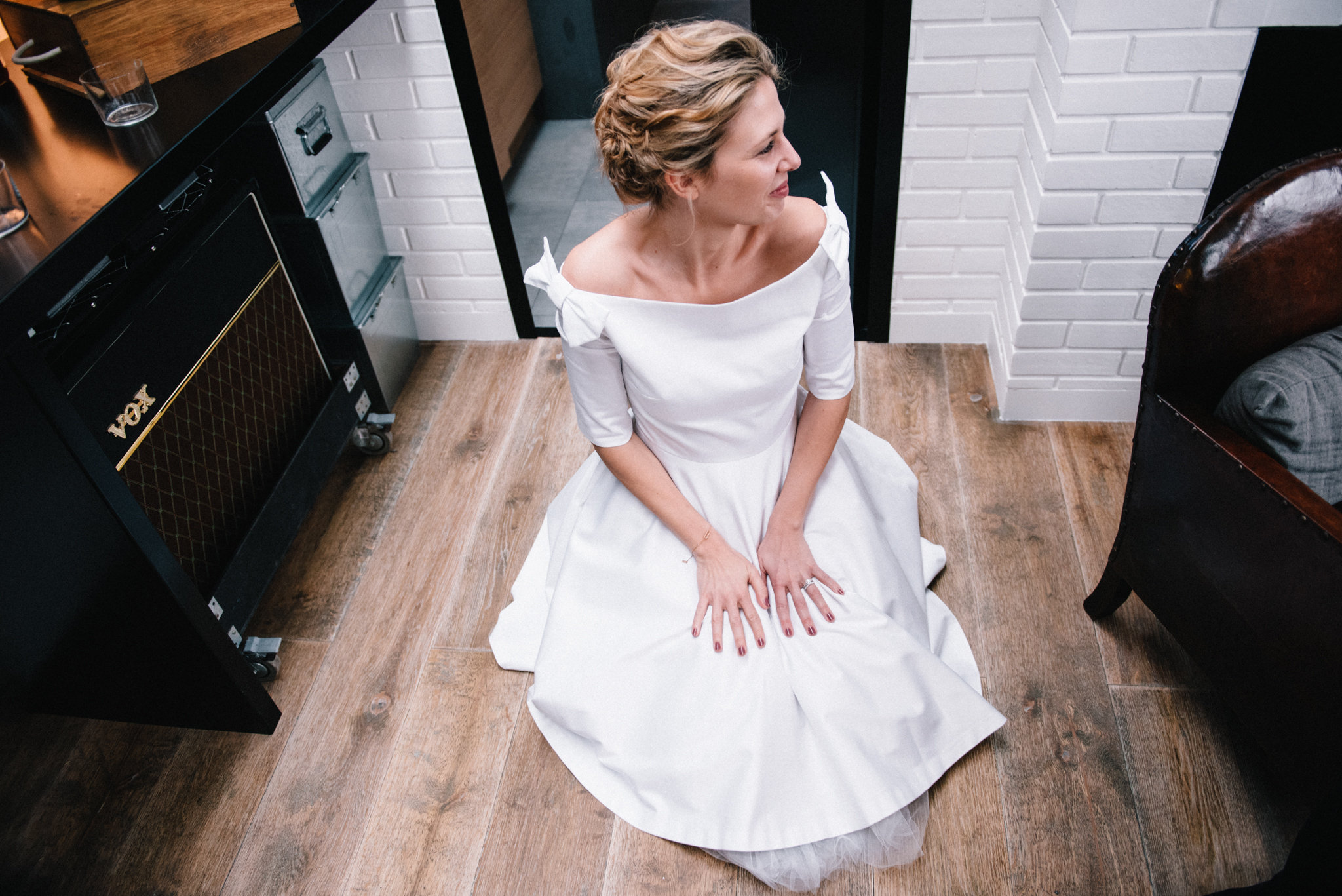 Coiffure de mariage chignon travaillé