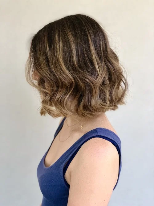 balayage miel sur chatain clair