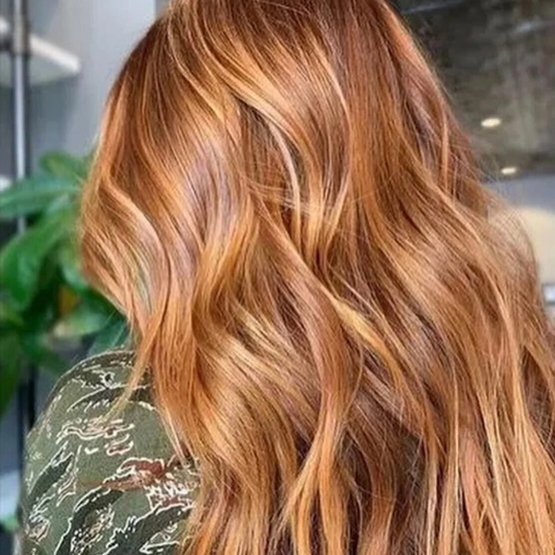 balayage miel cuivre