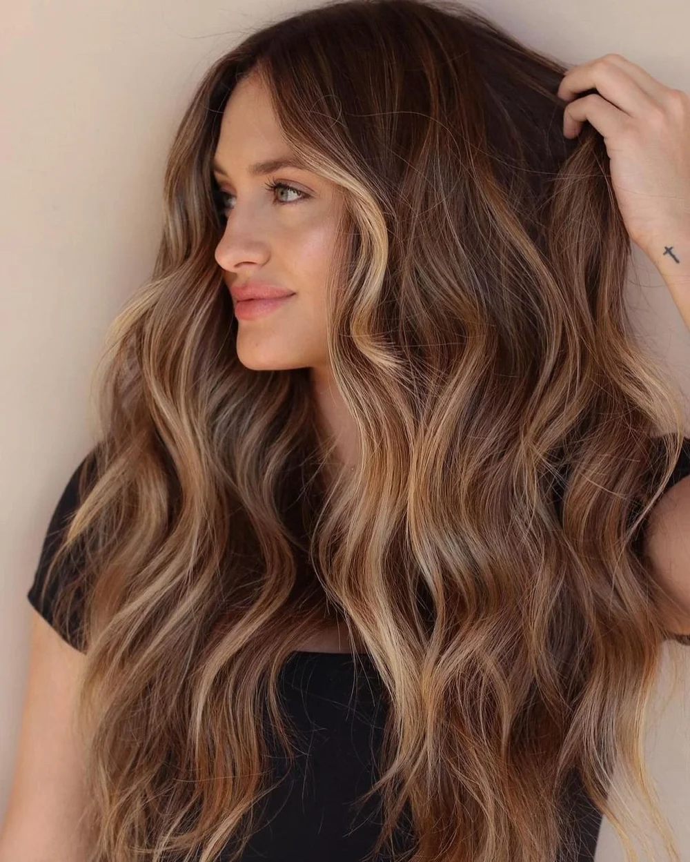 Meche Miel Caramel Sur Brune