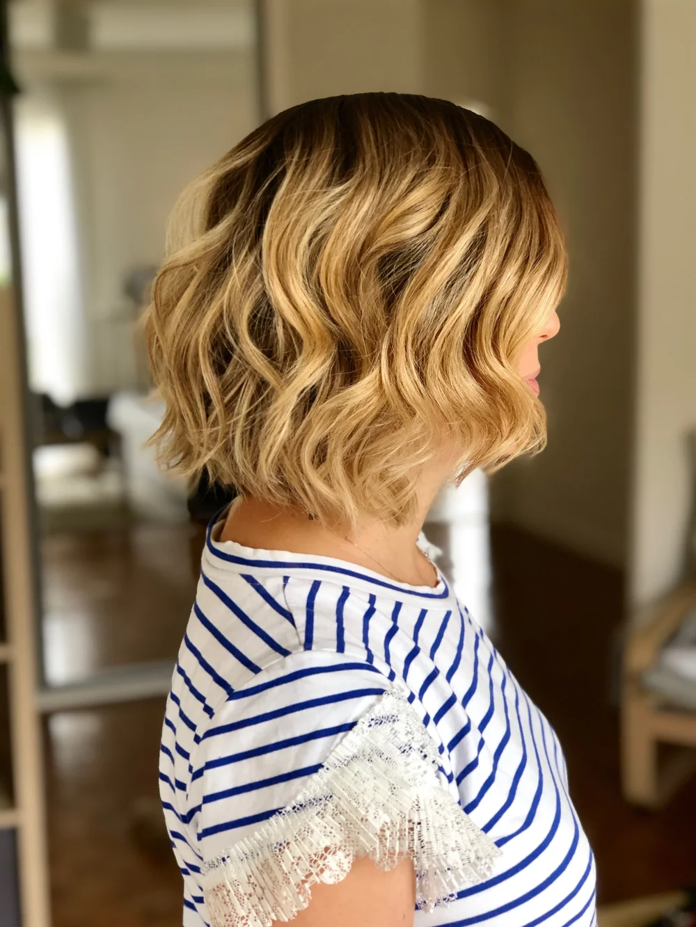 Frange Carré Wavy Cheveux Fins