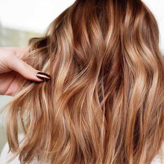 balayage caramel blond