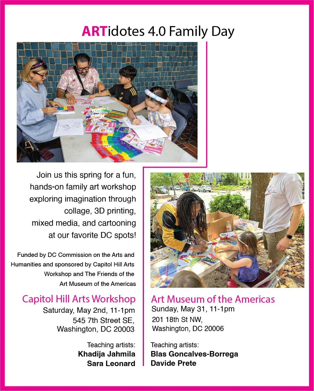Workshop at the Art Museum of the Americas&nbsp;