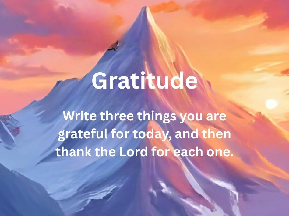 What are three things you're grateful for today? Take a moment to write them down and thank the Lord for each one. Cultivating a heart of gratitude can truly transform your day! Share with us in the comments something that you are grateful for.

#Gra