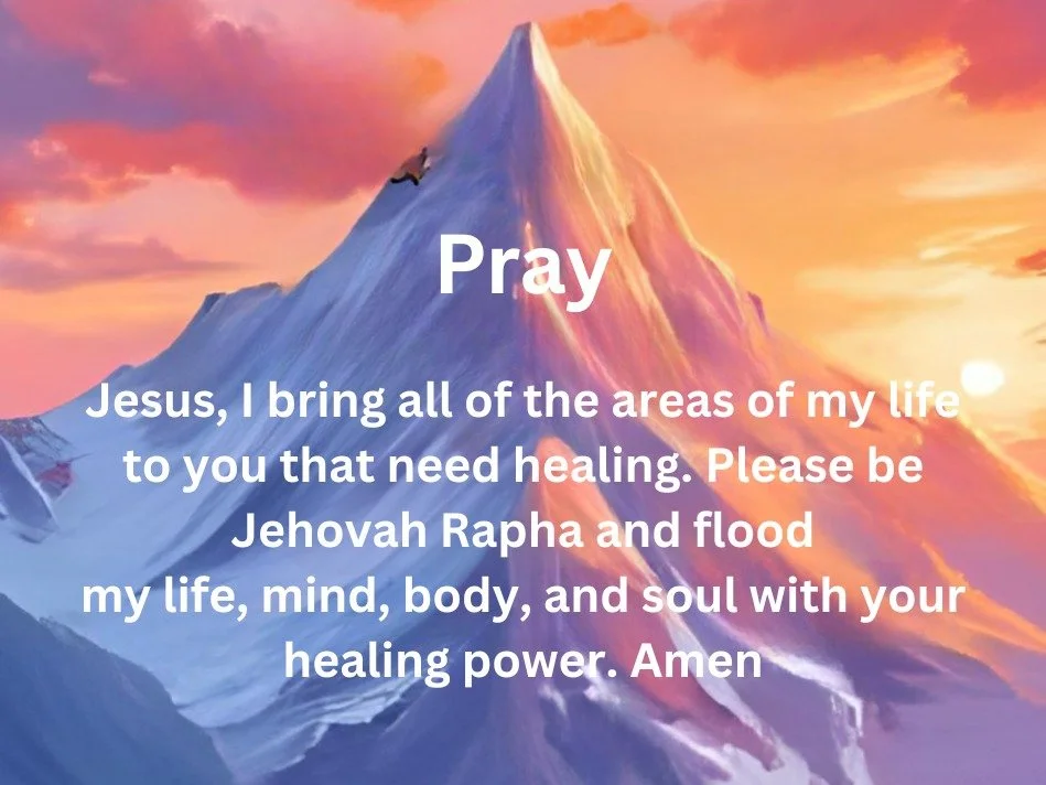 God heals - not just our bodies, but our hearts, minds, and souls. As we come before Him today, may we invite Jehovah Rapha to touch every area that feels weary, broken, or in need of renewal. He is faithful to restore what's been wounded and breathe