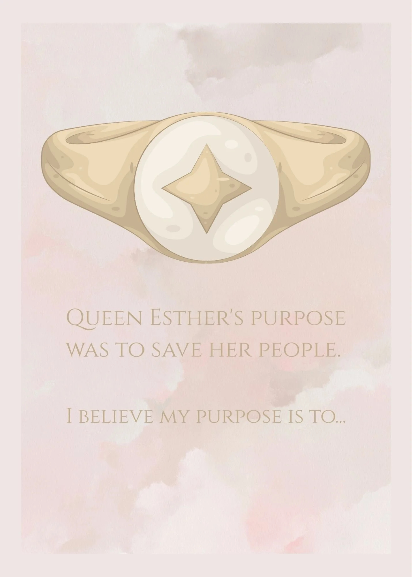 Esther's purpose was to save her people. What do you believe your purpose is?

Journal it...and if you feel led, share a word or phrase below.

#moxieministries #biblestudy #youareaqueen #esther