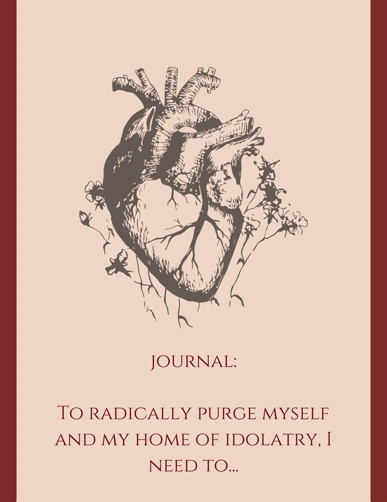 Take some time to journal to this prompt...

Last week we saw the beauty of a humble heart, and this week we are stepping a little deeper. Ask God to reveal anything that may be taking His place.

Not from a place of shame...but from a place of love.