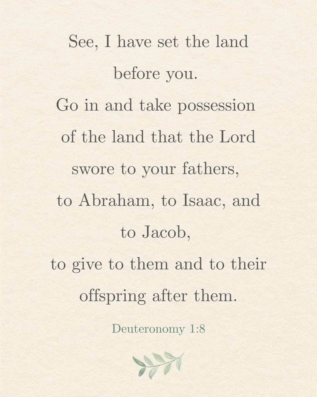 God has given each of us land.

It may look like your home, your work, your community, or the people He has placed around you. A space to steward, influence, and walk out your life with Him.

Do you know your land? Are you willing to step into it?

#